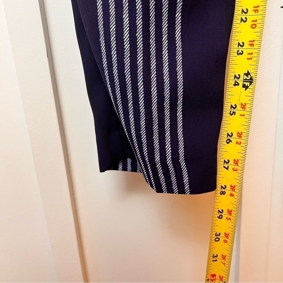 Express Dress Pants Womens Size 10 Ankle High Rise Striped Blue Pink Coral Work - Picture 7 of 9